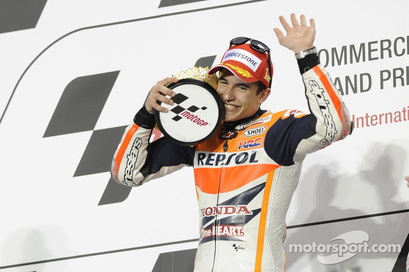 Il vincitore della gara Marc Marquez, pilota del Repsol Honda Team HRC