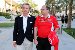 Luca di Montezemolo, Presidente Ferrari con Luca Colajanni, Marussia F1 Team Partnership Director