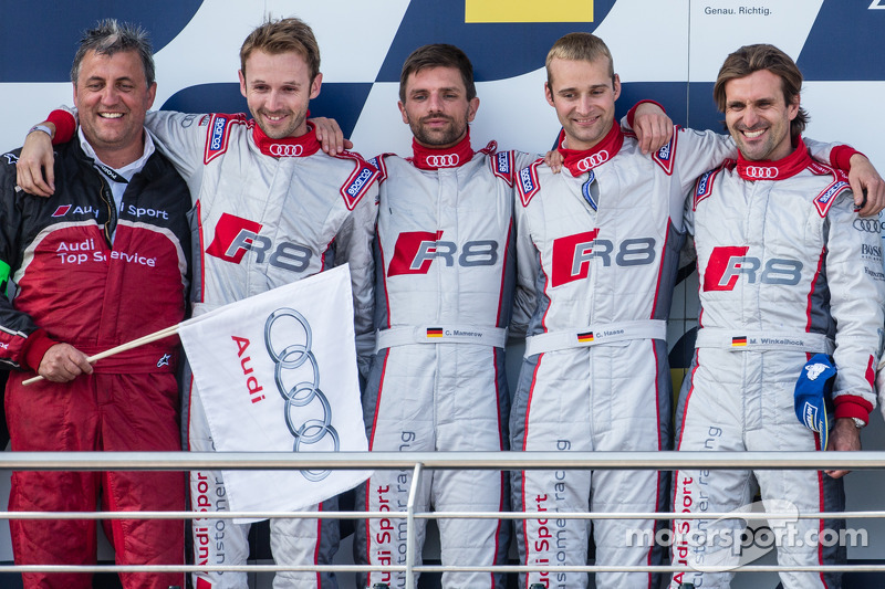 Podium: 1. Christopher Haase, Christian Mamerow, René Rast, Markus Winkelhock