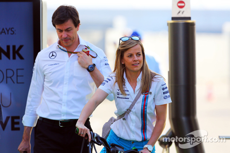 Susie Wolff, Williams piloto de desenvolvimento com marido Toto Wolff, Mercedes AMG F1 sócio