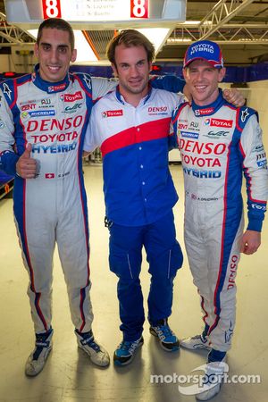 LMP1 pole winners Anthony Davidson, Nicolas Lapierre, Sébastien Buemi