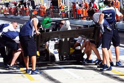 Felipe Massa, FW36 Williams cambia su ala delantera