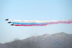 Exibião aérea antes do começo da corrida