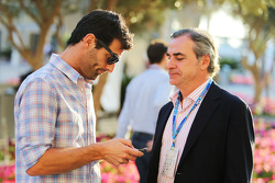(I a D): Mark Webber, piloto del Porsche Team WEC con Carlos Sainz
