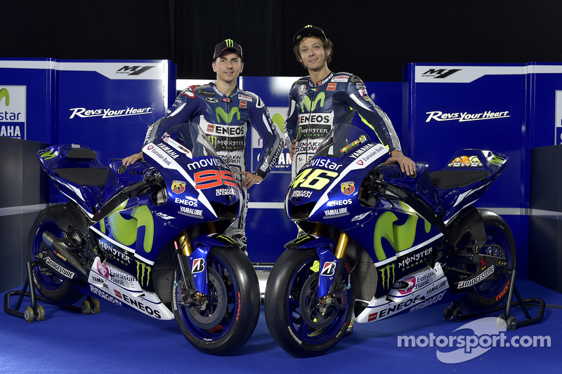 Valentino Rossi y Jorge Lorenzo, del Yamaha Factory Racing