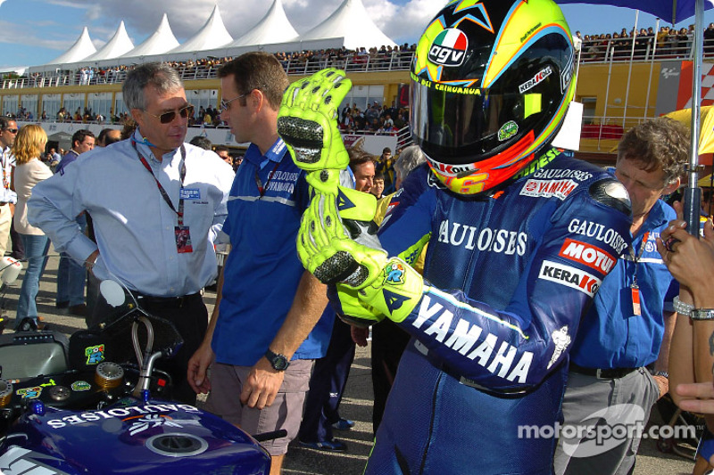 Valentino Rossi on the starting grid