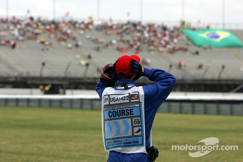 A marshall can't believe what he is seeing at the start