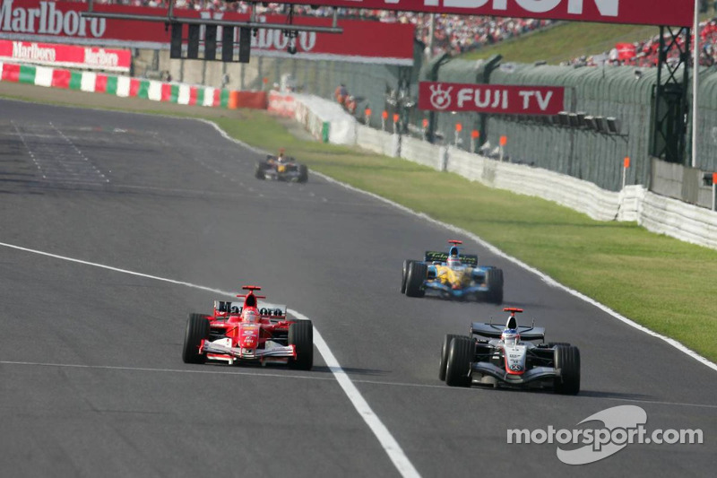 Batalla de Michael Schumacher y Kimi Raikkonen