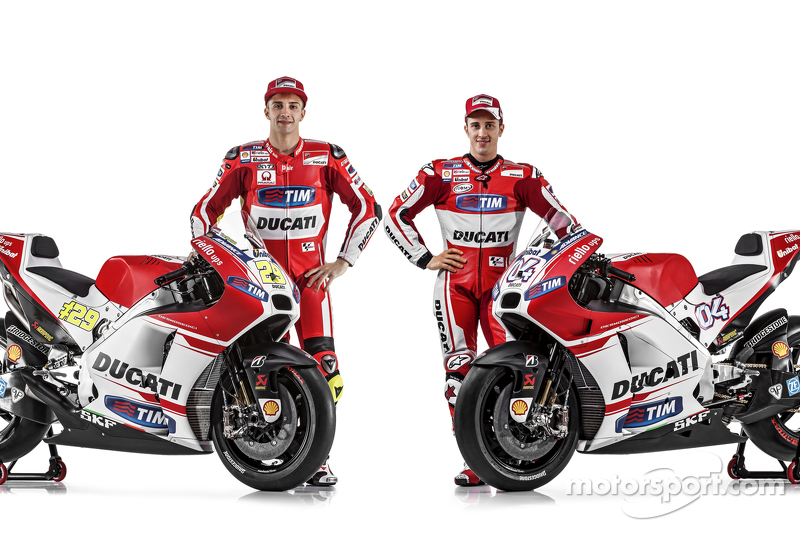 Andrea Iannone e Andrea Dovizioso, con la Ducati Desmosedici GP15