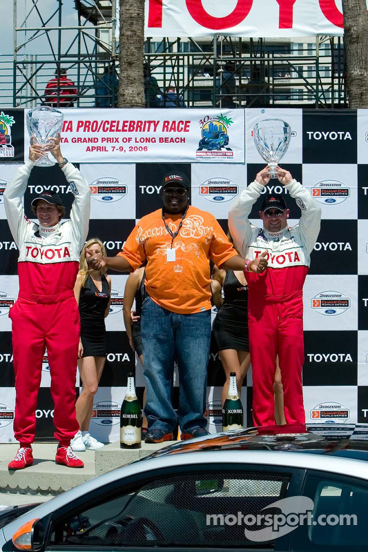 Le podium de la course des célébrités avec Bucky Lasek