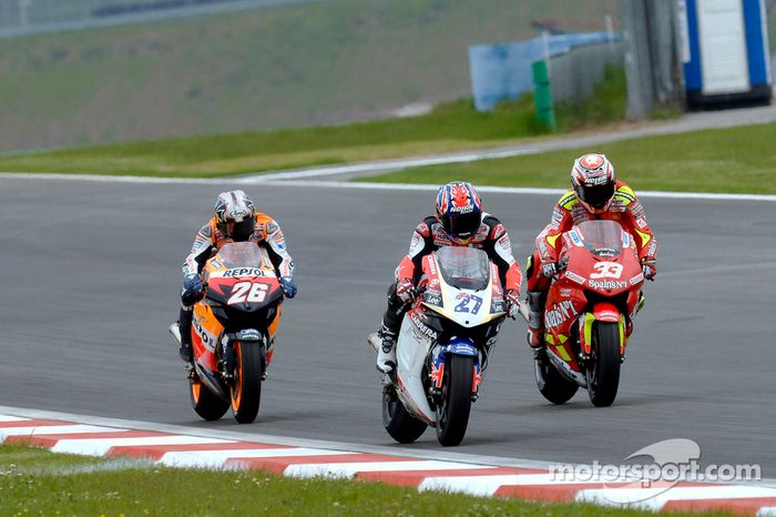 Casey Stoner, Marco Melandri y Dani Pedrosa