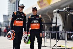 Nico Hulkenberg, Sahara Force India F1 con su compañero Sergio Pérez, Sahara Force India F1