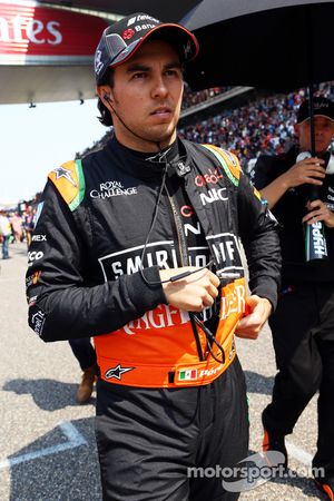 Sergio Perez, Sahara Force India F1 en la parrilla