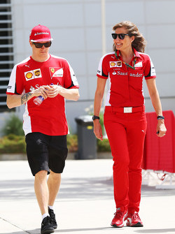 Кими Райкконен, Ferrari и Стефания Боччи, пресс-секретарь Ferrari