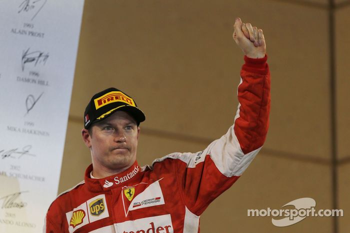 Räikkönen en el podio de Baréin 2015