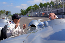 Lewis Hamilton, Mercedes F1 y Sir Stirling Moss en Monza