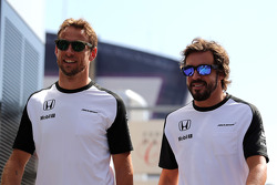 Jenson Button, McLaren Honda and Fernando Alonso, McLaren Honda
