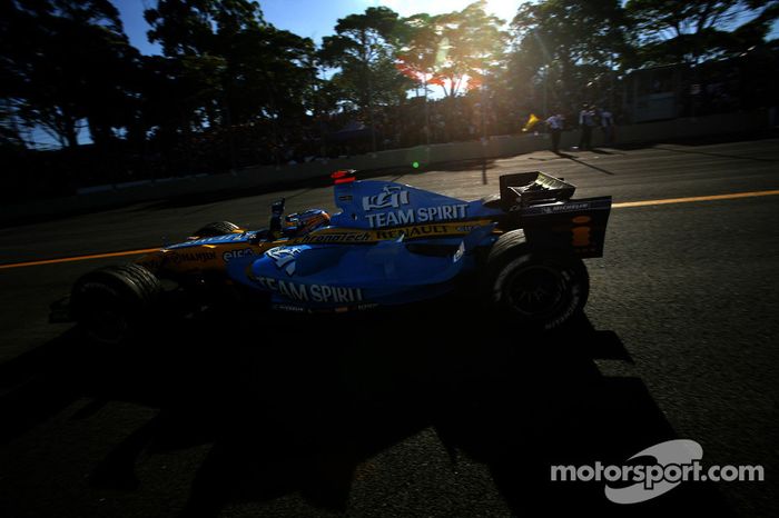2006 F1 World Champion Fernando Alonso celebrates