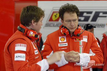 Rob Smedly, race engineer to Felipe Massa and Nicholas Tombazis, Ferrari chief designer