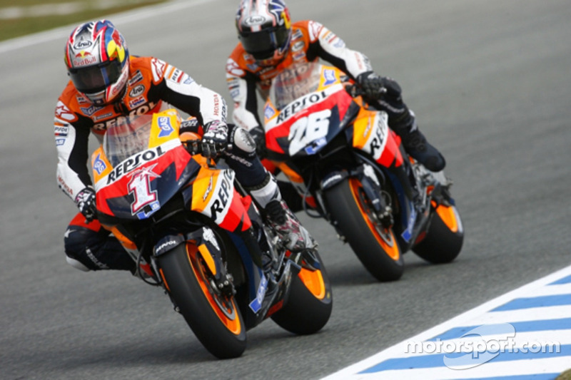 Nicky Hayden y Dani Pedrosa