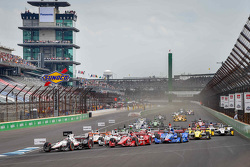 Arranque de la carrera: Will Power, de Penske Chevrolet leads