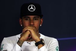Lewis Hamilton, de Mercedes AMG F1, en la conferencia de prensa