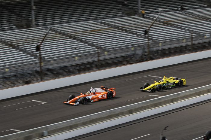 Simona de Silvestro, Andretti Autosport Honda y Sage Karam, Chip Ganassi Racing Chevrolet