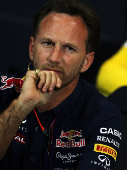 Christian Horner, Chefe da equipe Red Bull Racing na Coletiva de Imprensa da FIA