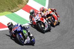 Jorge Lorenzo, Yamaha Factory Racing, Andrea Dovizioso, Ducati Team, et Marc Marquez, Repsol Honda Team