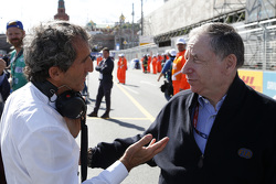 Alain Prost, e.dams-Renault Formula E Team et le Président de la FIA, Jean Todt