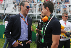 Javier Hernández, Manchester Utd Jugador de fútbol en la parrilla con Carlos Slim Domit, presidente