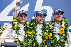 Podium LMP1 : les vainqueurs, Porsche Team : Nico Hulkenberg, Nick Tandy, Earl Bamber