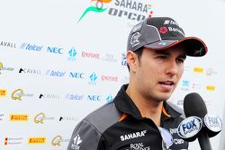 Sergio Pérez, Sahara Force India F1 con los medios