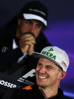 Nico Hulkenberg, Sahara Force India F1, lors de la conférence de presse FIA