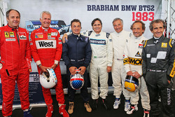 Drivers at the Legends Parade Gerhard Berger,; Christian Danner,; Jean Alesi,; Nelson Piquet,; Riccardo Patrese,; Pierluigi Martini,; Alain Prost,