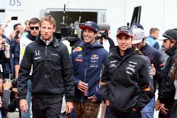 Daniel Ricciardo, Red Bull Racing, Jenson Button, McLaren Honda y Sergio Pérez, Sahara Force India