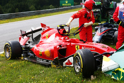 La Ferrari SF15-T endommagée de Kimi Raikkonen, Ferrari