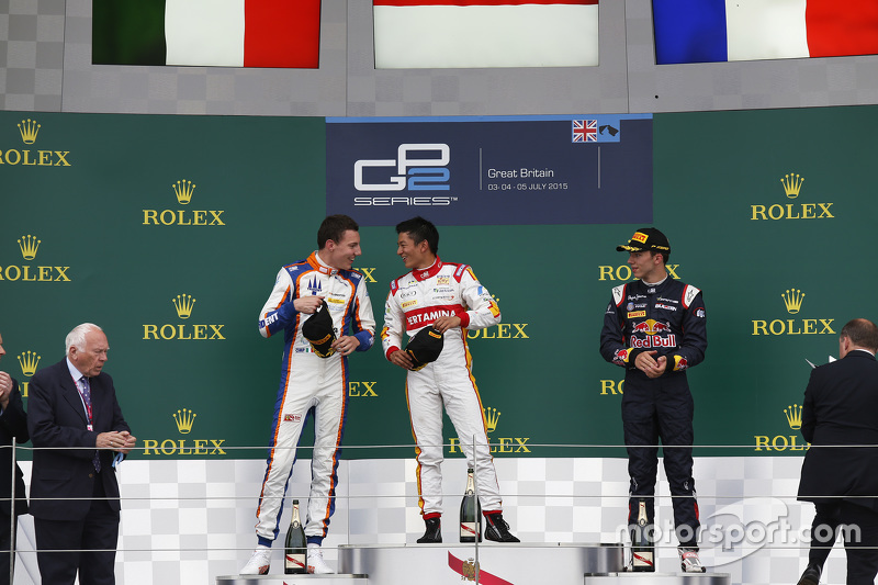 Podium: 1. Rio Haryanto, Campos Racing; 2. Raffaele Marciello, Trident, und 3. Pierre Gasly, DAMS