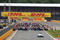 La parrilla antes del comienzo de la carrera