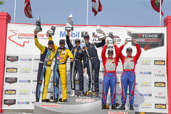 Podium: Race winners #158 Multimatic Motorsports Ford Mustang Boss 302R: Jade Buford, Austin Cindric, second place #13 Rum Bum Racing Porsche 911: Matt Plumb, Hugh Plumb and third place #6 Stevenson Motorsports Chevrolet Comaro Z/28.R: Andrew Davis, Robin Liddell