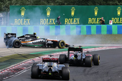 Sergio Pérez, Sahara Force India y Pastor Maldonado, Lotus F1 Team