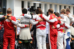 Pilotos durante el tributo a Jules Bianchi