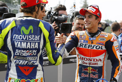 Secondo posto nelle qualifiche per Marc Marquez, Repsol Honda Team e terzo posto Valentino Rossi, Ya