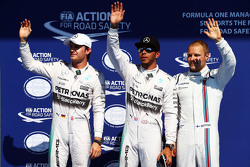 Qualifiiche: il secondo posto Nico Rosberg, il vincitore della pole Lewis Hamilton, Mercedes AMG F1