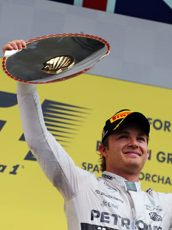 Nico Rosberg, Mercedes AMG F1 festeggia il secondo posto sul podio