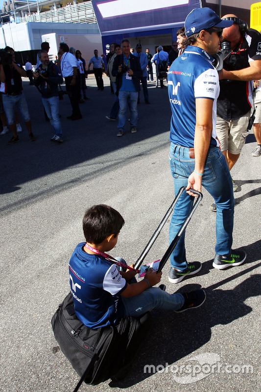 Felipe Massa, Williams with his son Felipinho Massa