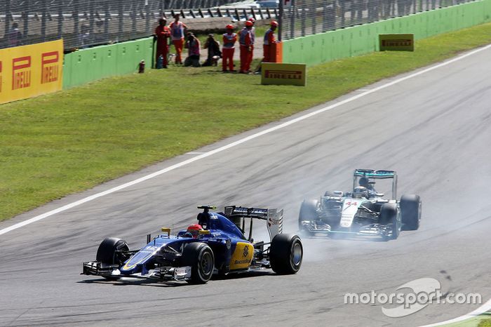 Felipe Nasr, Sauber C34 bloqueo de frenos