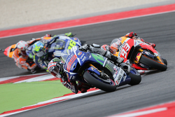 Jorge Lorenzo, Yamaha Factory Racing y Marc Marquez, Repsol Honda Team y Valentino Rossi, Yamaha Factory Racing y Dani Pedrosa Repsol Honda Team