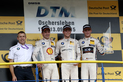 Podium: Bart Mampaey, BMW Team RBM; 2. Augusto Farfus, BMW Team RBM, BMW M4 DTM; 1. Tom Blomqvist, B