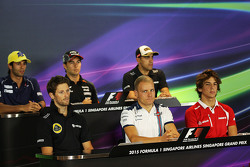 FIA Conferencia de prensa: Felipe Nasr, Sauber F1 Team, Sergio Pérez, Sahara Force India F1, Pastor Maldonado, Lotus F1 Team, Romain Grosjean, Lotus F1 Team, Valtteri Bottas, Williams, Roberto Merhi, Manor Marussia F1 Team